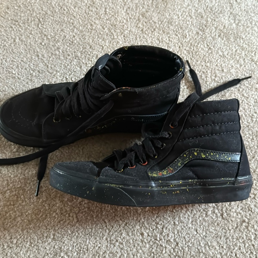 Costume spray painted black vans